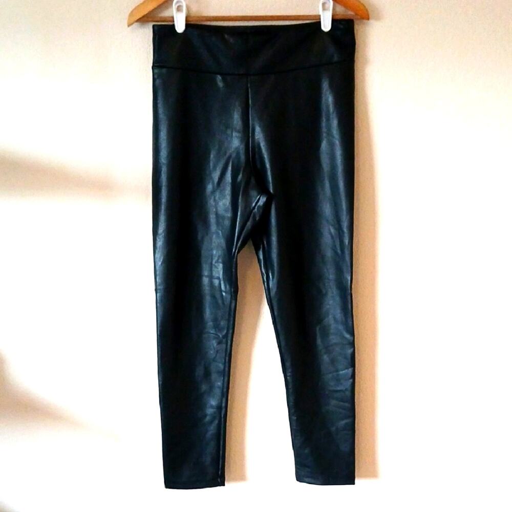 White Birch Women's Faux Leather High Waist Leggings